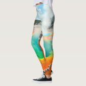 Die farbenfrohe Kunst des heißen Frühlings Leggings (Links)