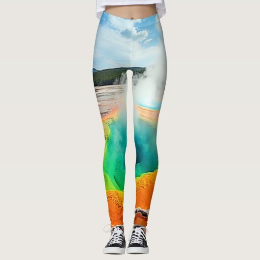 Die farbenfrohe Kunst des heißen Frühlings Leggings (Vorderseite)