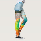 Die farbenfrohe Kunst des heißen Frühlings Leggings (Rechts)