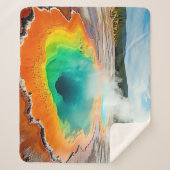 Die farbenfrohe Kunst des heißen Frühlings Sherpadecke (Vorderseite)