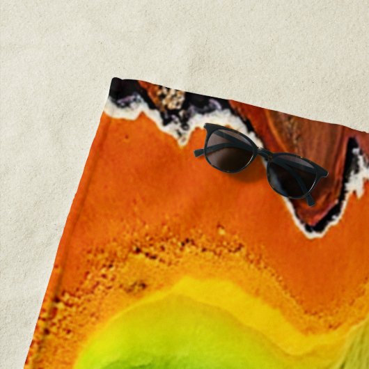 Die farbenfrohe Kunst des heißen Frühlings Strandtuch (Beispiel)