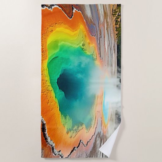 Die farbenfrohe Kunst des heißen Frühlings Strandtuch (Vorderseite)