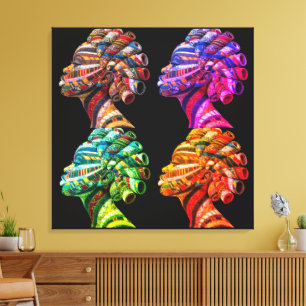 Die farbenfrohe Kunst des Quiltens feiern Leinwanddruck
