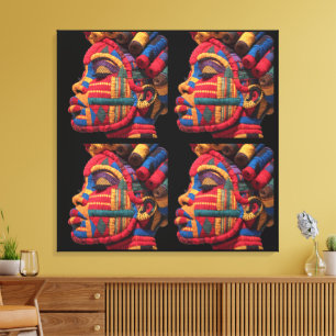 Die farbenfrohe Kunst des Quiltens feiern Leinwanddruck