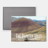 Die farbenfrohe Landschaft der bemalten Hügel Magnet (Vorderseite/Rückseite)
