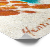 Die farbenfrohe Landschaft, Landschaft in Colliour Poster (Ecke)