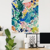 Die farbenfrohe Landschaft, Landschaft in Colliour Poster (Heimbüro)