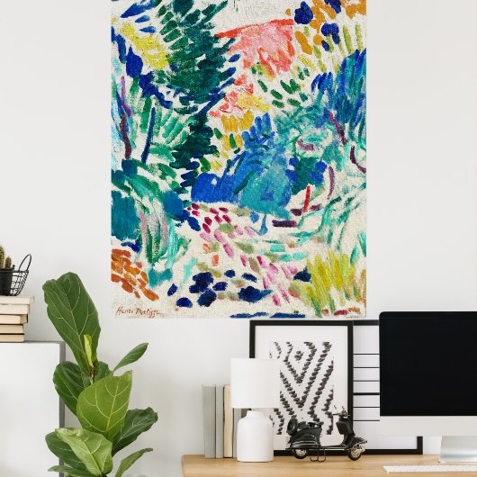 Die farbenfrohe Landschaft, Landschaft in Colliour Poster (Heimbüro)