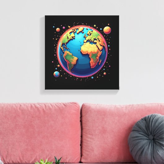 Die farbenfrohe Leinwand im Weltraum (Insitu (Wohnzimmer))