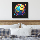 Die farbenfrohe Leinwand im Weltraum (Insitu (Schlafzimmer))