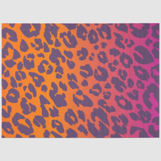 Die farbenfrohe Leopard-Serie Design 4 Seidenpapier (Vorderseite)