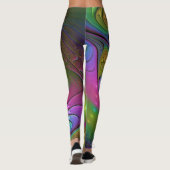 Die farbenfrohe, leuchtend moderne Kunst des Abstr Leggings (Rückseite)