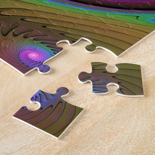 Die farbenfrohe, leuchtend moderne Kunst des Abstr Puzzle (Seite)