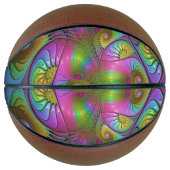 Die farbenfrohe, leuchtende, trippy-Abstrakte Frak Basketball (Vorderseite)