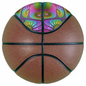 Die farbenfrohe, leuchtende, trippy-Abstrakte Frak Basketball (Rechts)