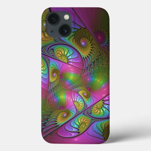 Die farbenfrohe, leuchtende, trippy-Abstrakte Frak Case-Mate iPhone Hülle (Rückseite)