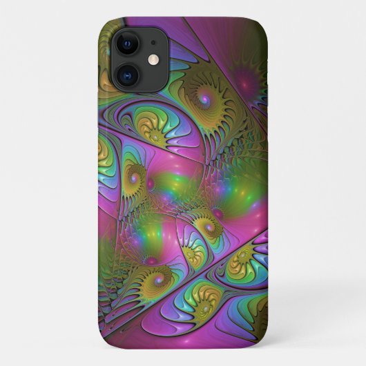 Die farbenfrohe, leuchtende, trippy-Abstrakte Frak Case-Mate iPhone Hülle (Rückseite)