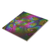 Die farbenfrohe, leuchtende, trippy-Abstrakte Frak Fliese (Seite)