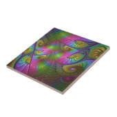 Die farbenfrohe, leuchtende, trippy-Abstrakte Frak Fliese (Seite)