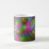 Die farbenfrohe, leuchtende, trippy-Abstrakte Frak Kaffeetasse (Mittel)