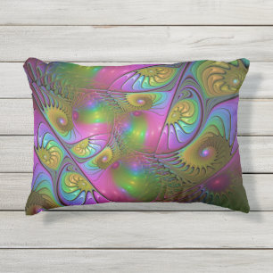 Die farbenfrohe, leuchtende, trippy-Abstrakte Frak Kissen Für Draußen