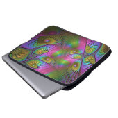 Die farbenfrohe, leuchtende, trippy-Abstrakte Frak Laptopschutzhülle (Vorne Knopf)