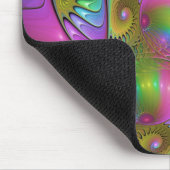 Die farbenfrohe, leuchtende, trippy-Abstrakte Frak Mousepad (Ecke)