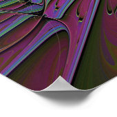 Die farbenfrohe, leuchtende, trippy-Abstrakte Frak Poster (Ecke)