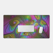 Die farbenfrohe, leuchtende, trippy-Abstrakte Frak Schreibtischunterlage (Tastatur & Maus)