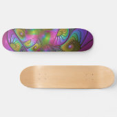 Die farbenfrohe, leuchtende, trippy-Abstrakte Frak Skateboard (Horizontal)
