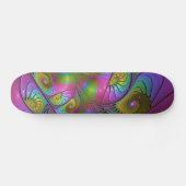 Die farbenfrohe, leuchtende, trippy-Abstrakte Frak Skateboard (Horizontal)