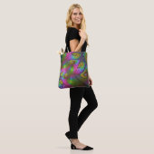 Die farbenfrohe, leuchtende, trippy-Abstrakte Frak Tasche (Am Model)