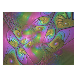 Die farbenfrohe, leuchtende, trippy-Abstrakte Frak Tischdecke