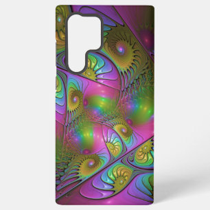 Die farbenfrohe leuchtende trippy abstrakte Frakta Samsung Galaxy Hülle
