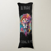 Die farbenfrohe Löwendecke Seitenschläferkissen (Vorderseite Vertikal)