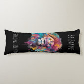 Die farbenfrohe Löwendecke Seitenschläferkissen (Vorderseite)