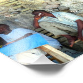 Die farbenfrohe Mauer Fotodruck (Ecke)