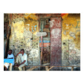 Die farbenfrohe Mauer Fotodruck (Vorne)