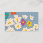 Die farbenfrohe, moderne florale Visitenkarte (Rückseite)