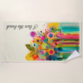 Die farbenfrohe Moderne Liebe Floral I Strandtuch (Vorderseite)