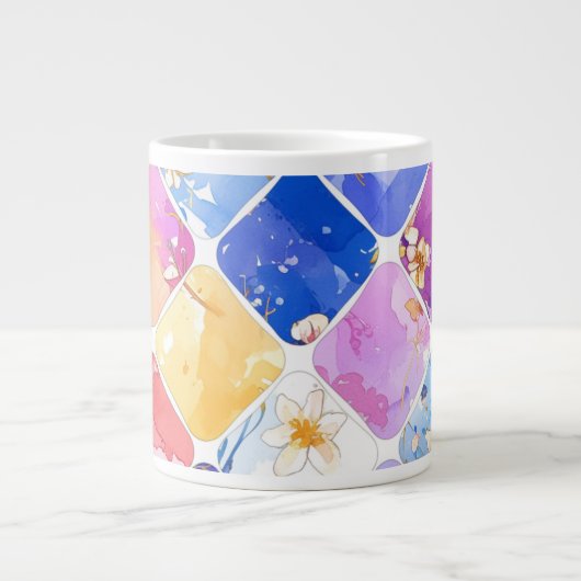 Die farbenfrohe Party im Blumengarten Jumbo-Tasse (Vorderseite)