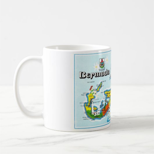 Die farbenfrohe Tasse auf der Insel Bermuda (Links)