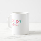 Die farbenfrohe Tasse des besten Lehrers der Welt (Vorderseite Links)
