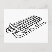 Die farbenfrohe Winterschneepostkarte Postkarte (Vorderseite)