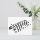 Die farbenfrohe Winterschneepostkarte Postkarte (Stehend Vorderseite)