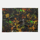 Die farbenfrohen Flecken sind mit schwarzem Blitz Geschirrtuch (Horizontal)