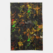 Die farbenfrohen Flecken sind mit schwarzem Blitz Geschirrtuch (Vertikal)