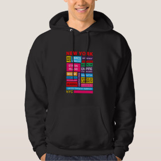 Die farbenfrohen New Yorker Sehenswürdigkeiten, da Hoodie