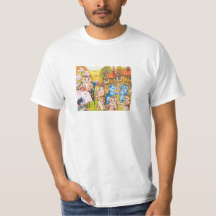 Die farbenfrohen tanzenden psychedelischen Katzen T-Shirt