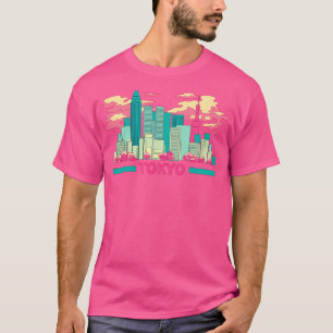 Die farbenfrohen Wolkenkratzer von Tokio und die K T-Shirt